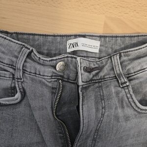 Zara Women's High Rise Charcoal Jeans